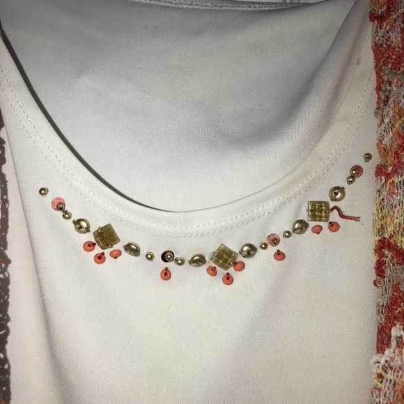 Alfred Dunner Layered Crochet Tie Front Top - Picture 4 of 10